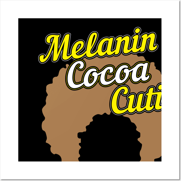 Cute Melanin Cocoa Cutie African American Afro Wall Art by stockwell315designs